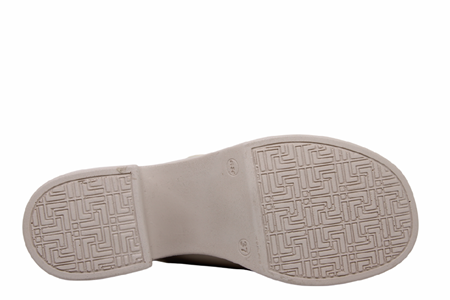 Z- ŞANZELİZE SANDALET - K-506 - BEJ-CİLT-ALTIN-TOKA