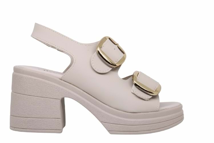 Z- ŞANZELİZE SANDALET - K-506 - BEJ-CİLT