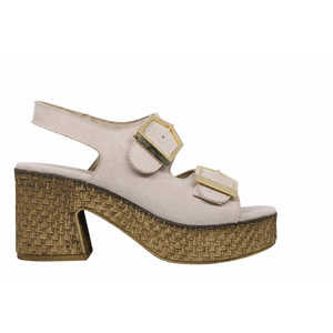 Z- ŞANZELİZE SANDALET - K-506 - BEJ-SÜET