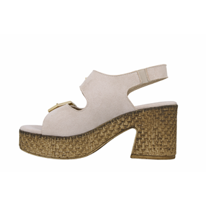 Z- ŞANZELİZE SANDALET - K-506 - BEJ-SÜET