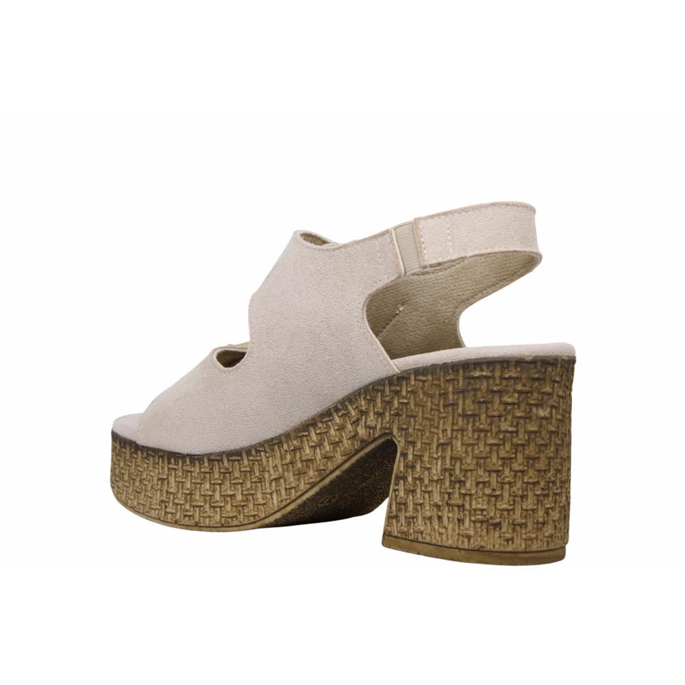 Z- ŞANZELİZE SANDALET - K-506 - BEJ-SÜET