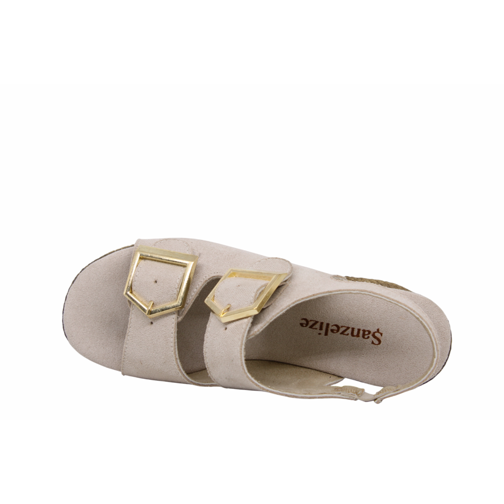 Z- ŞANZELİZE SANDALET - K-506 - BEJ-SÜET