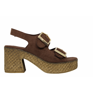 Z- ŞANZELİZE SANDALET - K-506 - KAHVE-SÜET