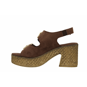 Z- ŞANZELİZE SANDALET - K-506 - KAHVE-SÜET