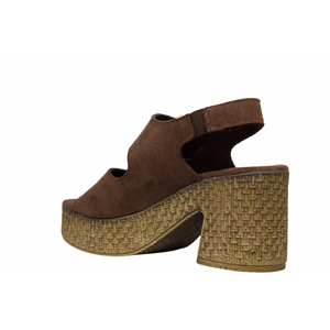 Z- ŞANZELİZE SANDALET - K-506 - KAHVE-SÜET