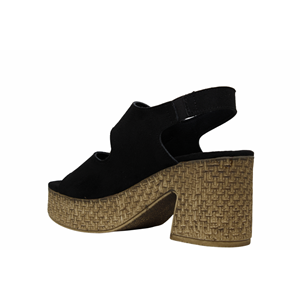 Z- ŞANZELİZE SANDALET - K-506 - SİYAH-SÜET