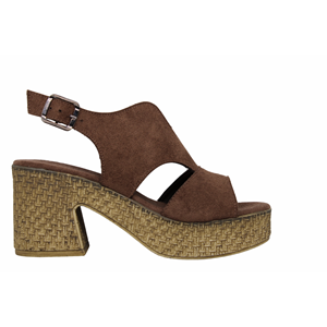 Z- ŞANZELİZE SANDALET - K-507 - KAHVE-SÜET