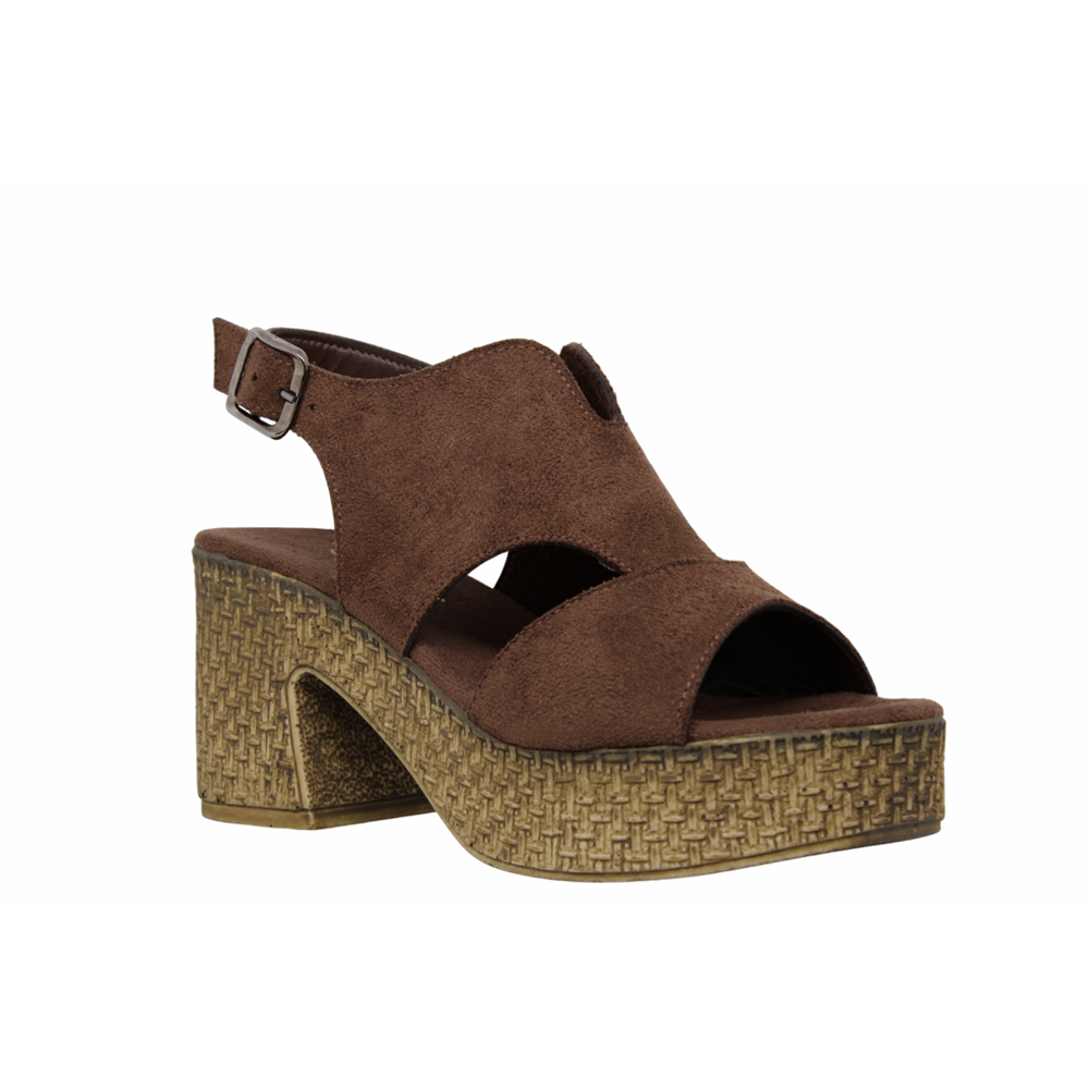 Z- ŞANZELİZE SANDALET - K-507 - KAHVE-SÜET