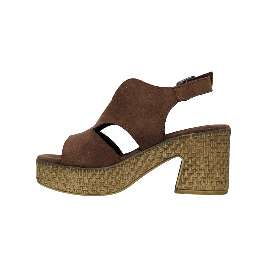 Z- ŞANZELİZE SANDALET - K-507 - KAHVE-SÜET