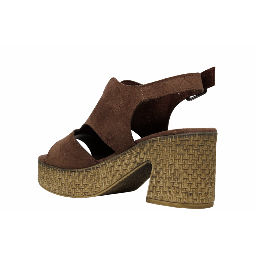 Z- ŞANZELİZE SANDALET - K-507 - KAHVE-SÜET