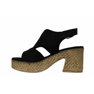 Z- ŞANZELİZE SANDALET - K-507 - SİYAH-SÜET