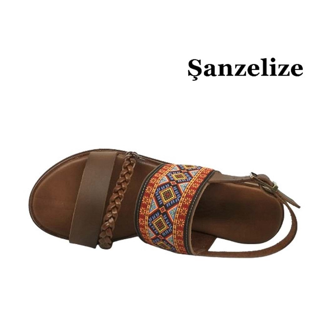 Z- ŞANZELİZE SANDALET - K-622 - SAÇ ÖRGÜ