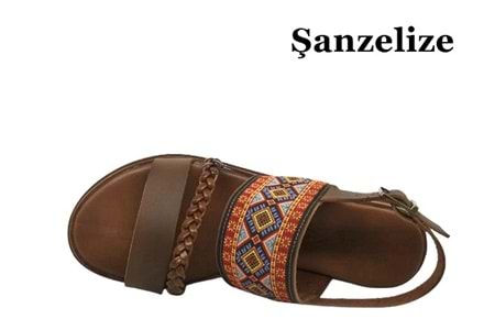 Z- ŞANZELİZE SANDALET - K-622 - SAÇ ÖRGÜ