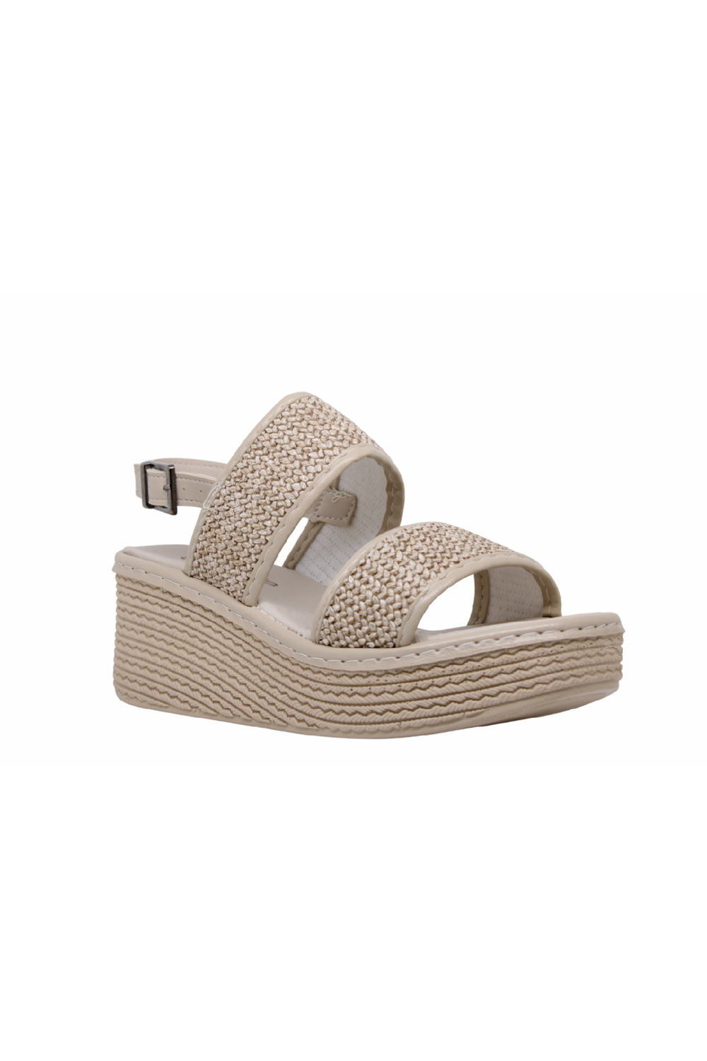 Z- ŞANZELİZE SANDALET - K-701 - HASIR ÖRGÜ - BEJ
