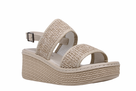 Z- ŞANZELİZE SANDALET - K-701 - HASIR ÖRGÜ - BEJ