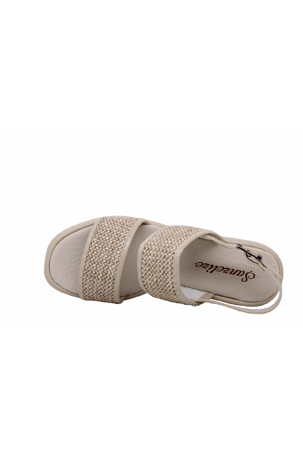Z- ŞANZELİZE SANDALET - K-701 - HASIR ÖRGÜ - BEJ
