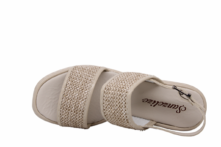 Z- ŞANZELİZE SANDALET - K-701 - HASIR ÖRGÜ - BEJ