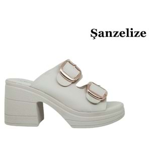 Z- ŞANZELİZE TERLİK - K-505 - BEJ-CİLT-ALTIN-TOKA