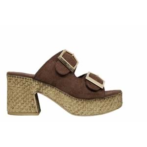 Z- ŞANZELİZE TERLİK - K-505 - KAHVE-SÜET