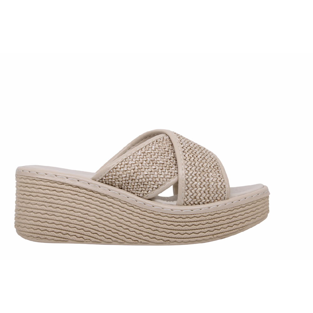 Z- ŞANZELİZE TERLİK - K-702 - HASIR ÖRGÜ - BEJ