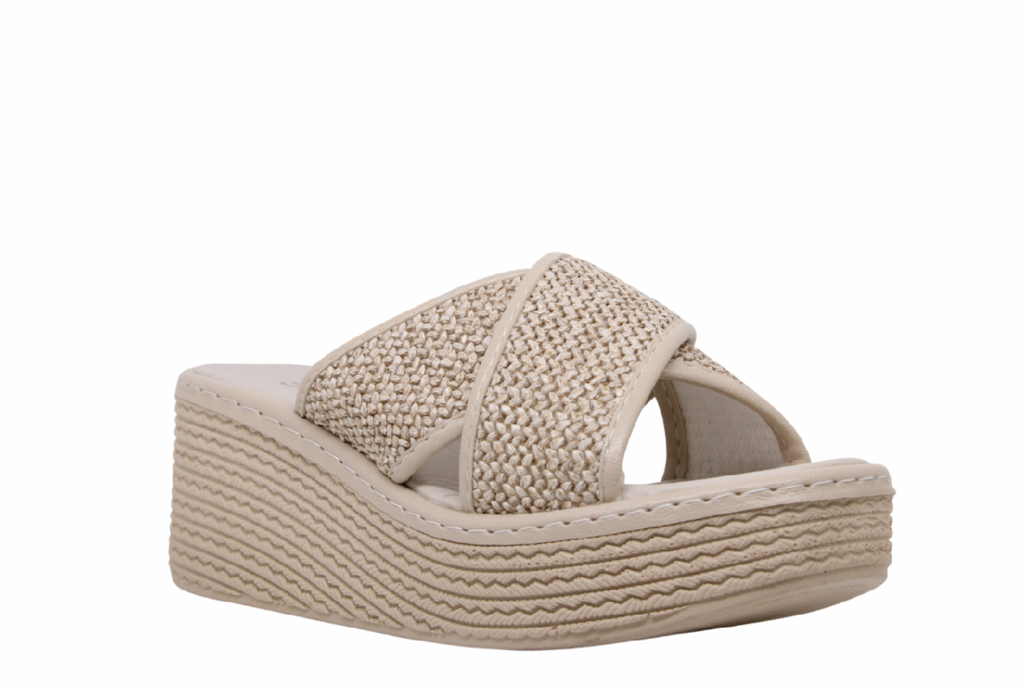 Z- ŞANZELİZE TERLİK - K-702 - HASIR ÖRGÜ - BEJ