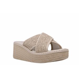 Z- ŞANZELİZE TERLİK - K-702 - HASIR ÖRGÜ - BEJ