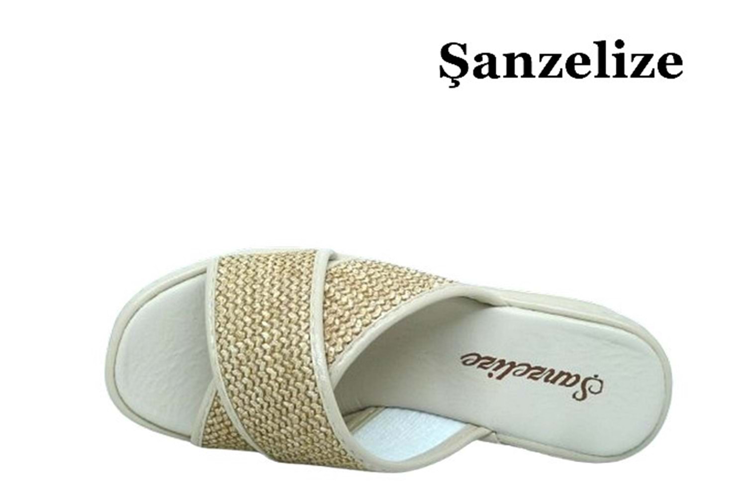 Z- ŞANZELİZE TERLİK - K-702 - HASIR ÖRGÜ - BEJ