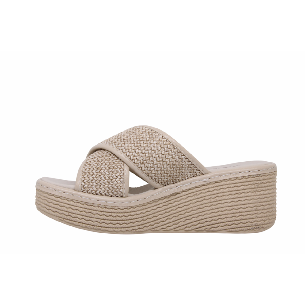 Z- ŞANZELİZE TERLİK - K-702 - HASIR ÖRGÜ - BEJ