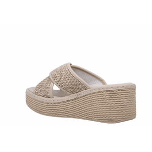 Z- ŞANZELİZE TERLİK - K-702 - HASIR ÖRGÜ - BEJ