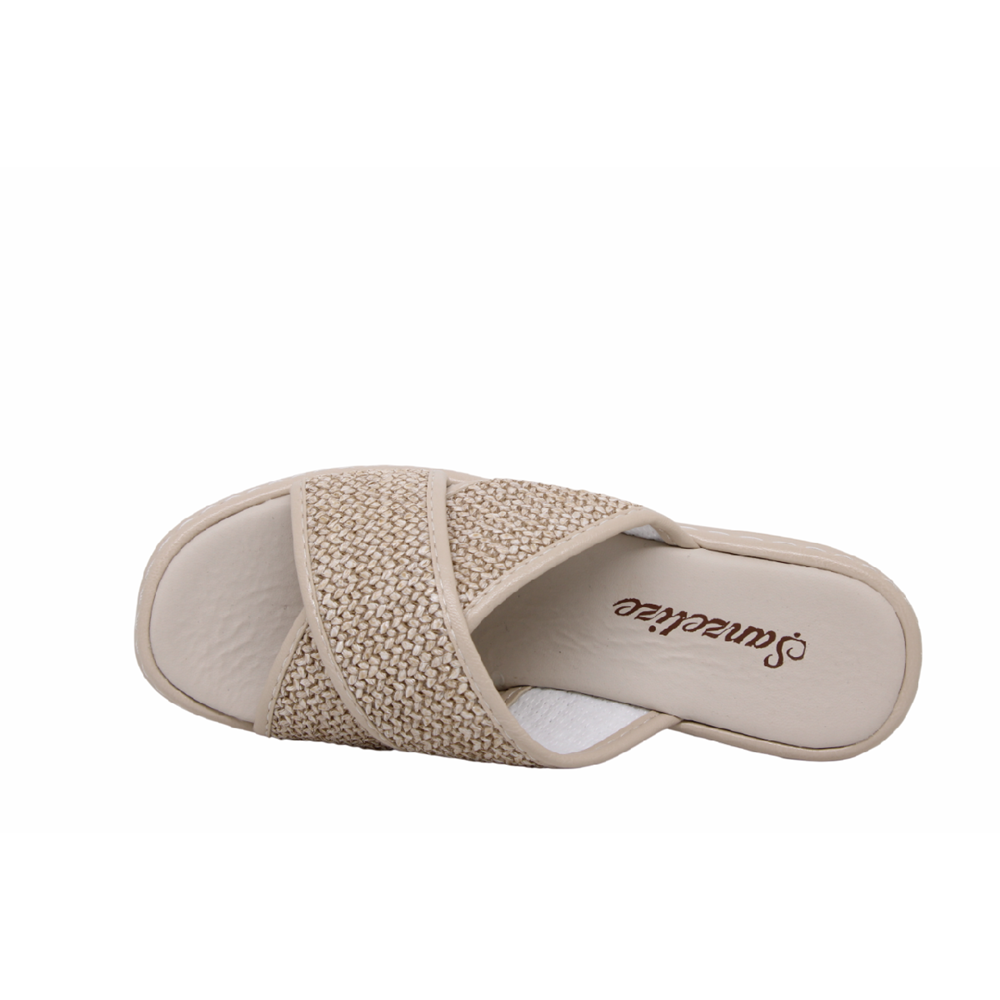 Z- ŞANZELİZE TERLİK - K-702 - HASIR ÖRGÜ - BEJ