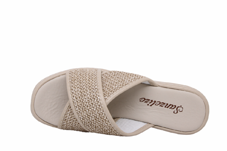 Z- ŞANZELİZE TERLİK - K-702 - HASIR ÖRGÜ - BEJ