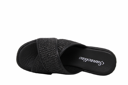 Z- ŞANZELİZE TERLİK - K-702 - HASIR ÖRGÜ - SİYAH