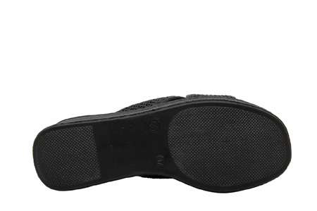 Z- ŞANZELİZE TERLİK - K-702 - HASIR ÖRGÜ - SİYAH