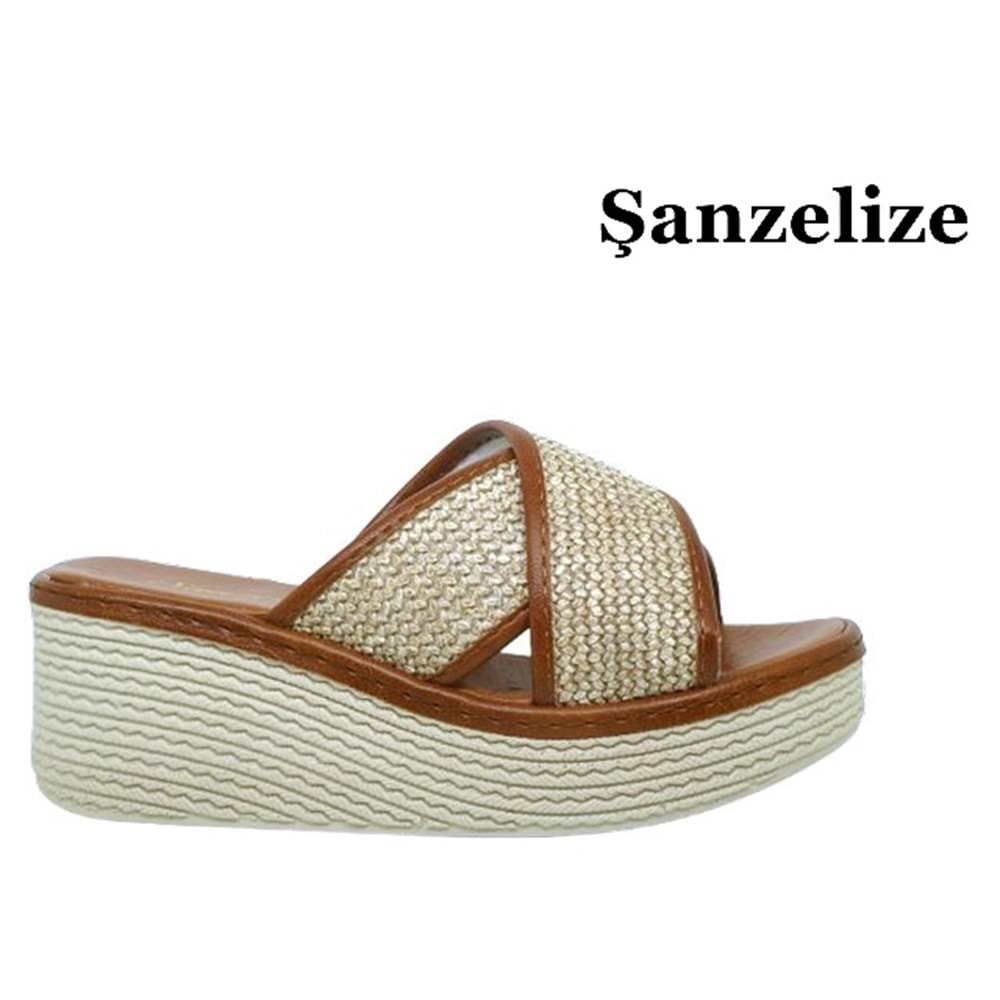 Z- ŞANZELİZE TERLİK - K-702 - HASIR ÖRGÜ - TABA