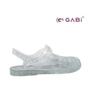 Z- GABİ DENİZ ŞEFFAF SANDALET - J-3 - GÜMÜŞ-SİMLİ