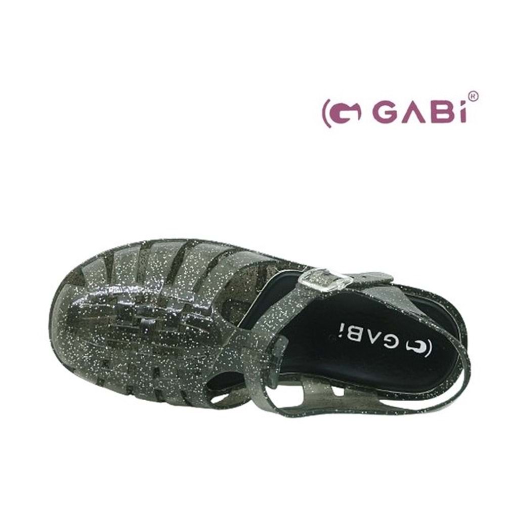 Z- GABİ DENİZ ŞEFFAF SANDALET - J-3 - SİYAH-SİMLİ