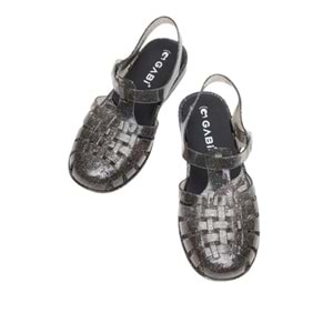 Z- GABİ DENİZ ŞEFFAF SANDALET - J-3 - SİYAH-SİMLİ