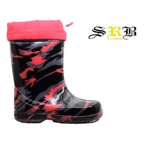 F- SRB ÇİZME YAĞMUR - 501 - FUJYA-SİYAH