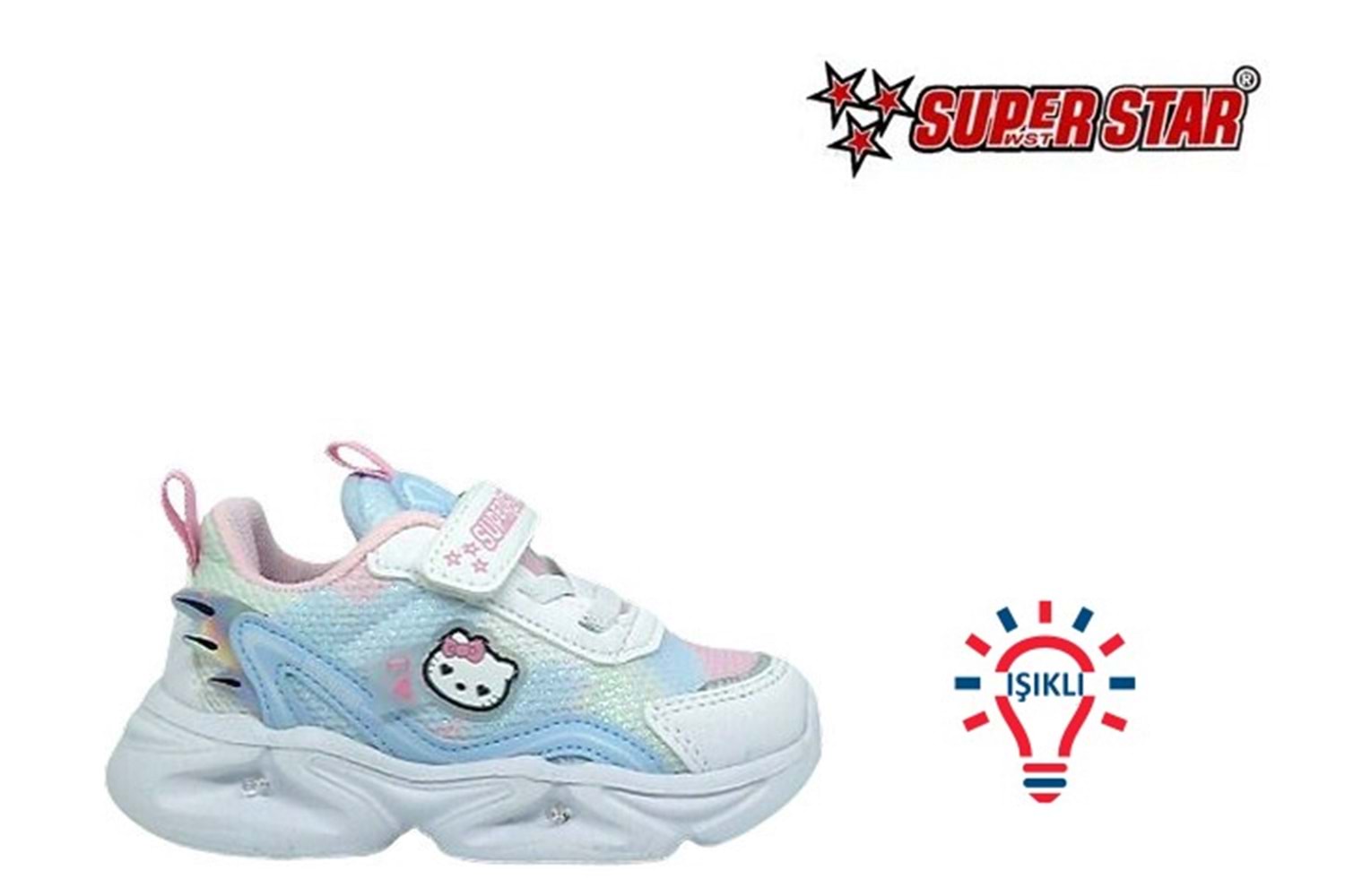 B- SÜPERSTAR SPOR IŞIKLI - 305-4 - ANORAK / BEYAZ-B.MAVİSİ