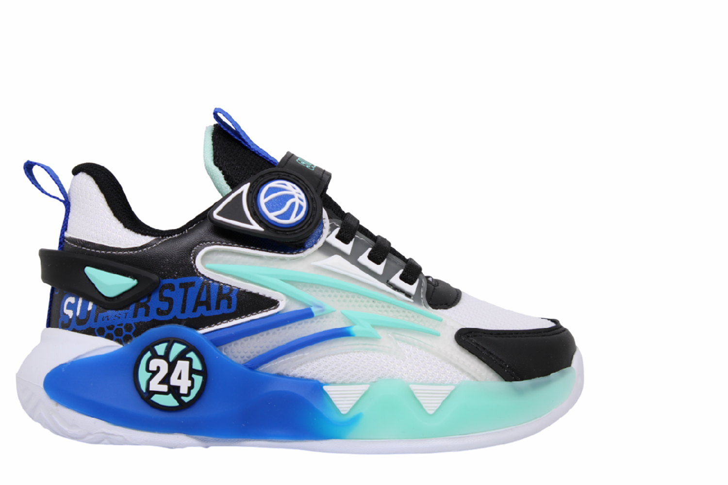 F- SÜPERSTAR SPOR - 024-2 - ANORAK / SİYAH-SAX-SU-YEŞİLİ