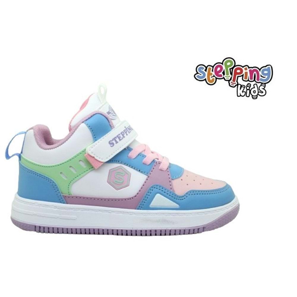F- STEPPİNG SPOR BASKET - N-365 - CİLT / TURKUAZ-PEMBE