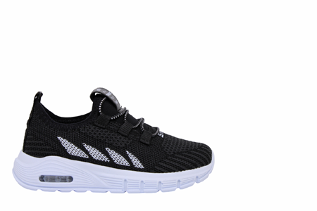 P- STEPPİNG SPOR IŞIKLI - 502 - TRİKO / SİYAH-BEYAZ