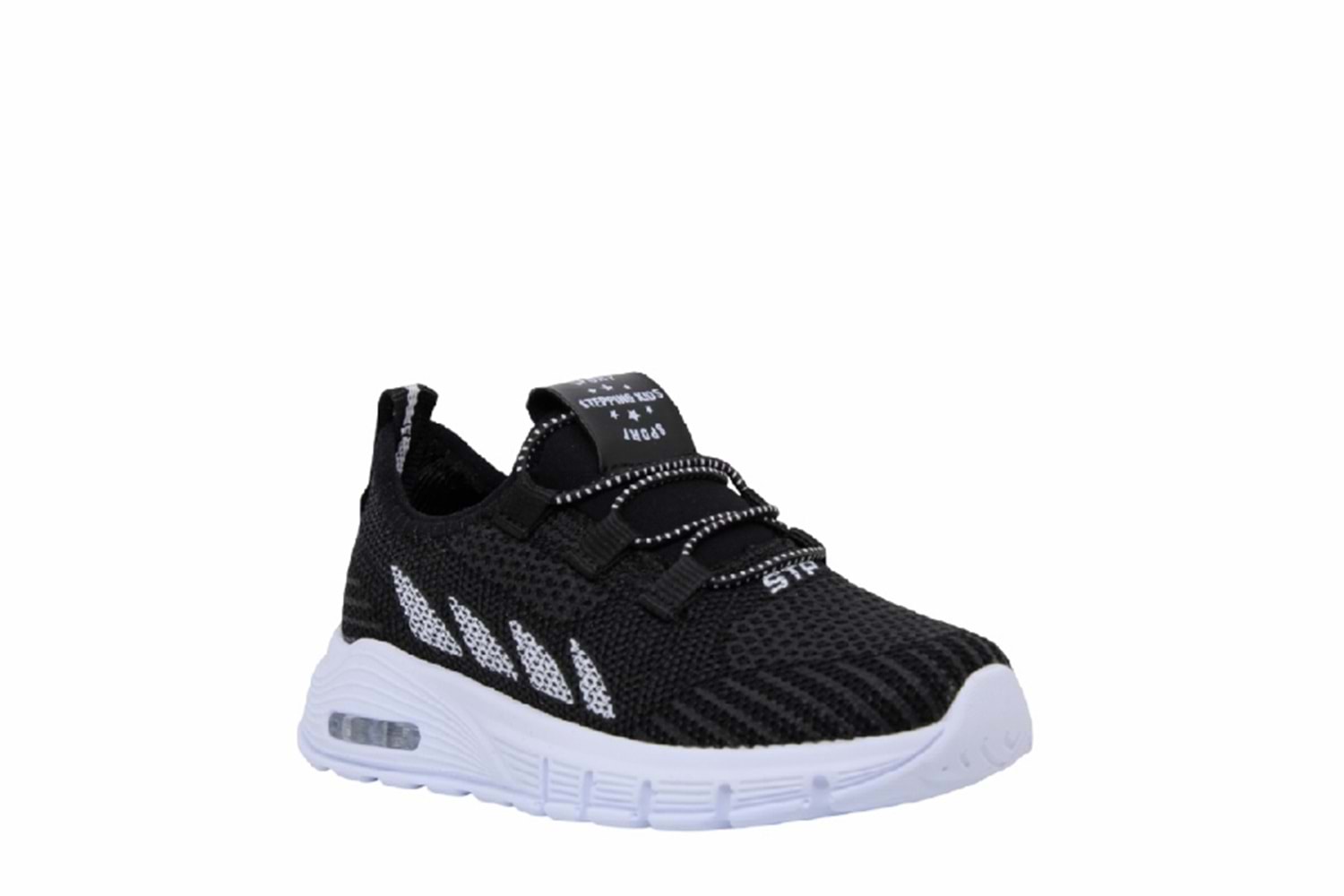 P- STEPPİNG SPOR IŞIKLI - 502 - TRİKO / SİYAH-BEYAZ