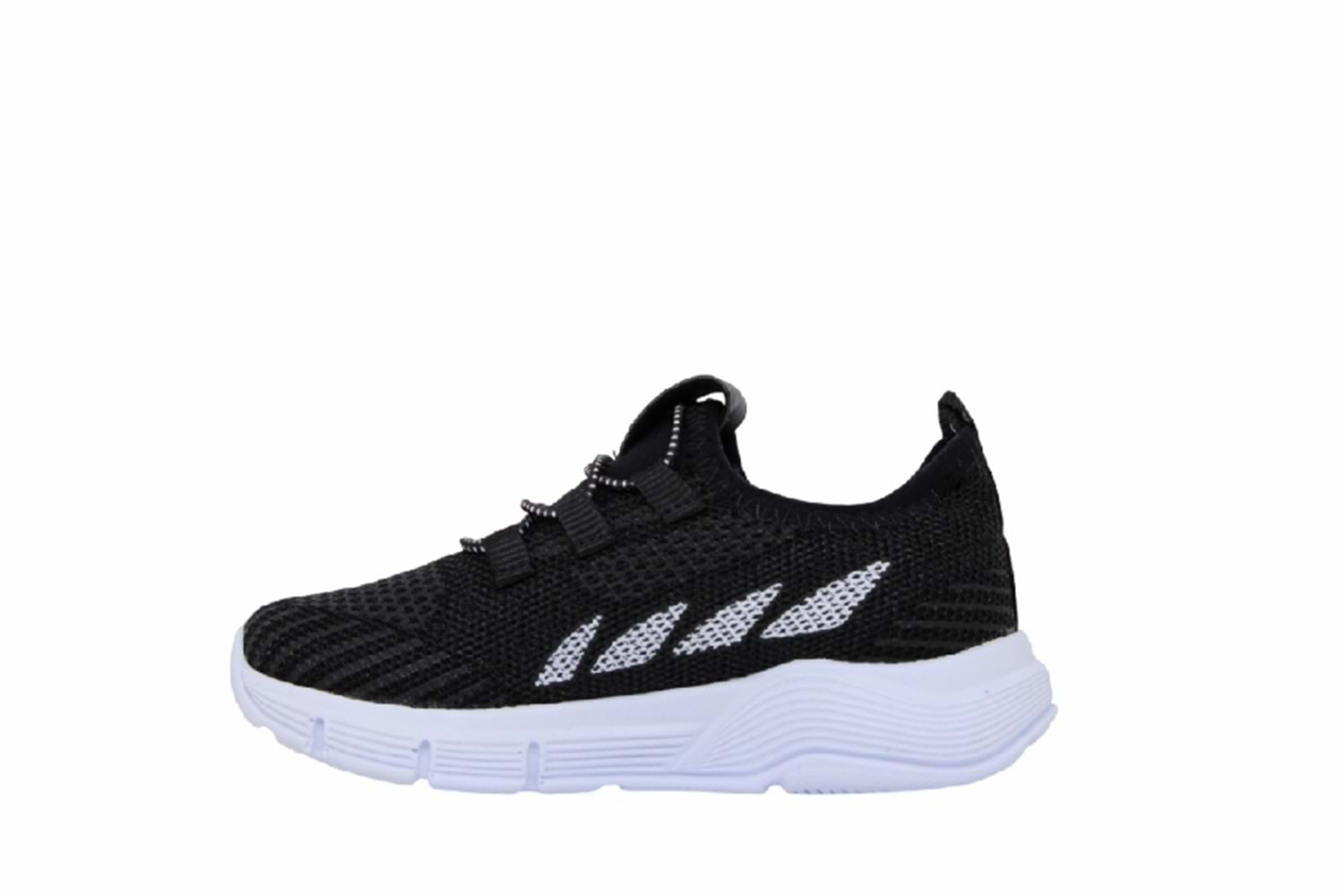 P- STEPPİNG SPOR IŞIKLI - 502 - TRİKO / SİYAH-BEYAZ