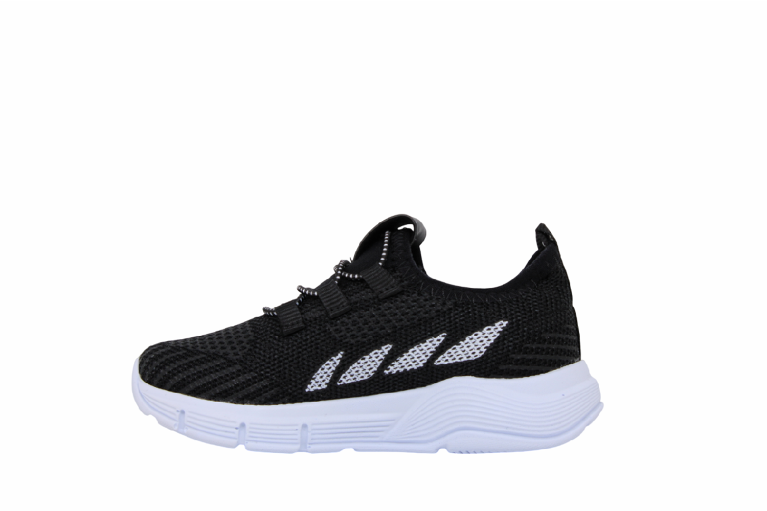 P- STEPPİNG SPOR IŞIKLI - 502 - TRİKO / SİYAH-BEYAZ