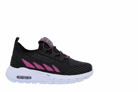 P- STEPPİNG SPOR IŞIKLI - 502 - TRİKO / SİYAH-FUJYA