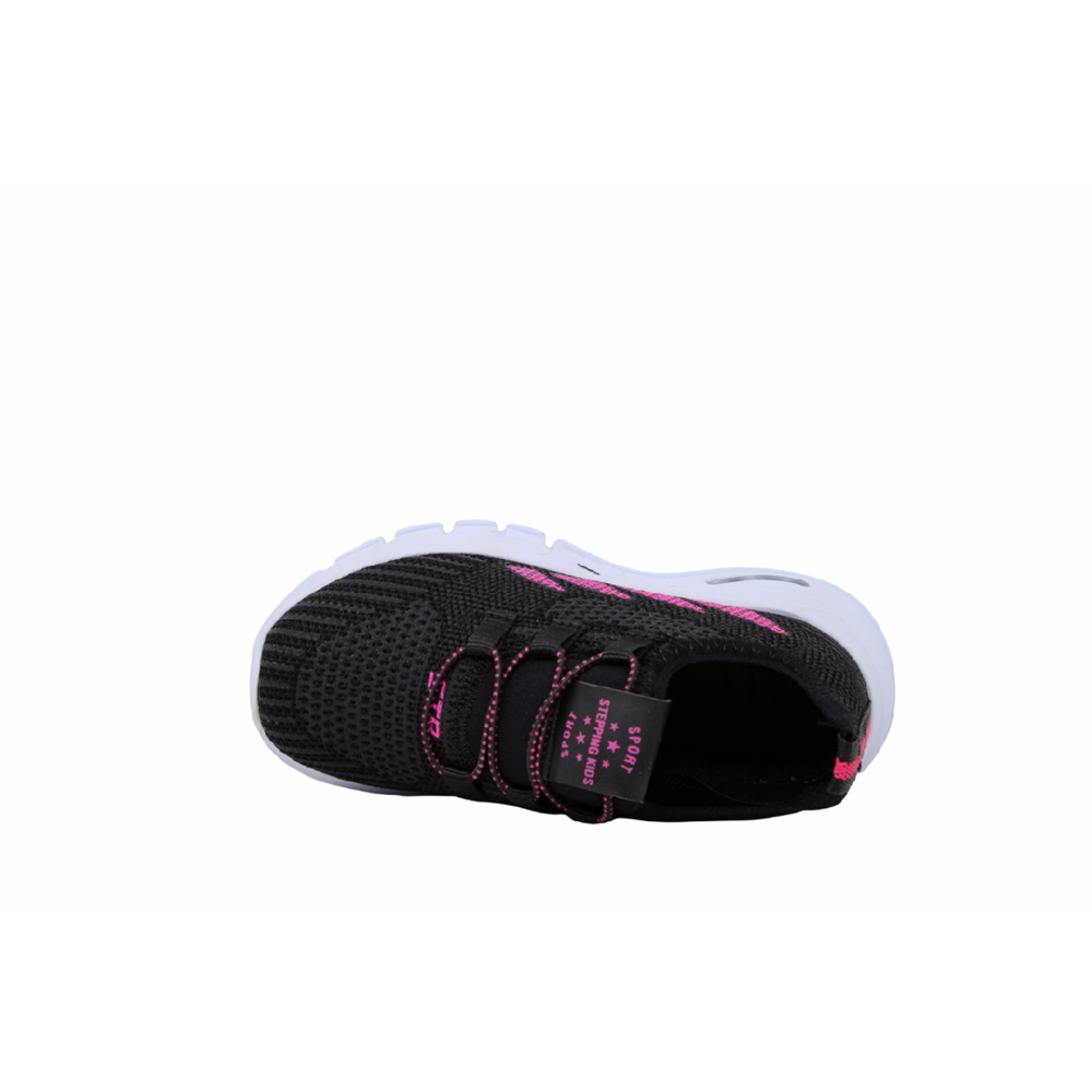 P- STEPPİNG SPOR IŞIKLI - 502 - TRİKO / SİYAH-FUJYA