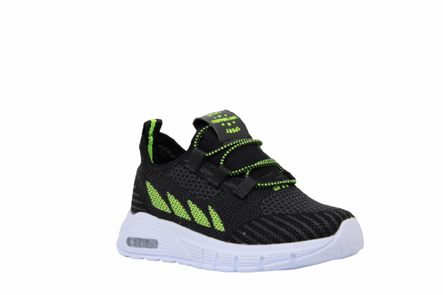 P- STEPPİNG SPOR IŞIKLI - 502 - TRİKO / SİYAH-F.SARI