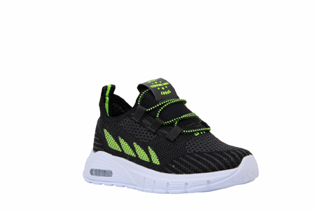 P- STEPPİNG SPOR IŞIKLI - 502 - TRİKO / SİYAH-F.SARI