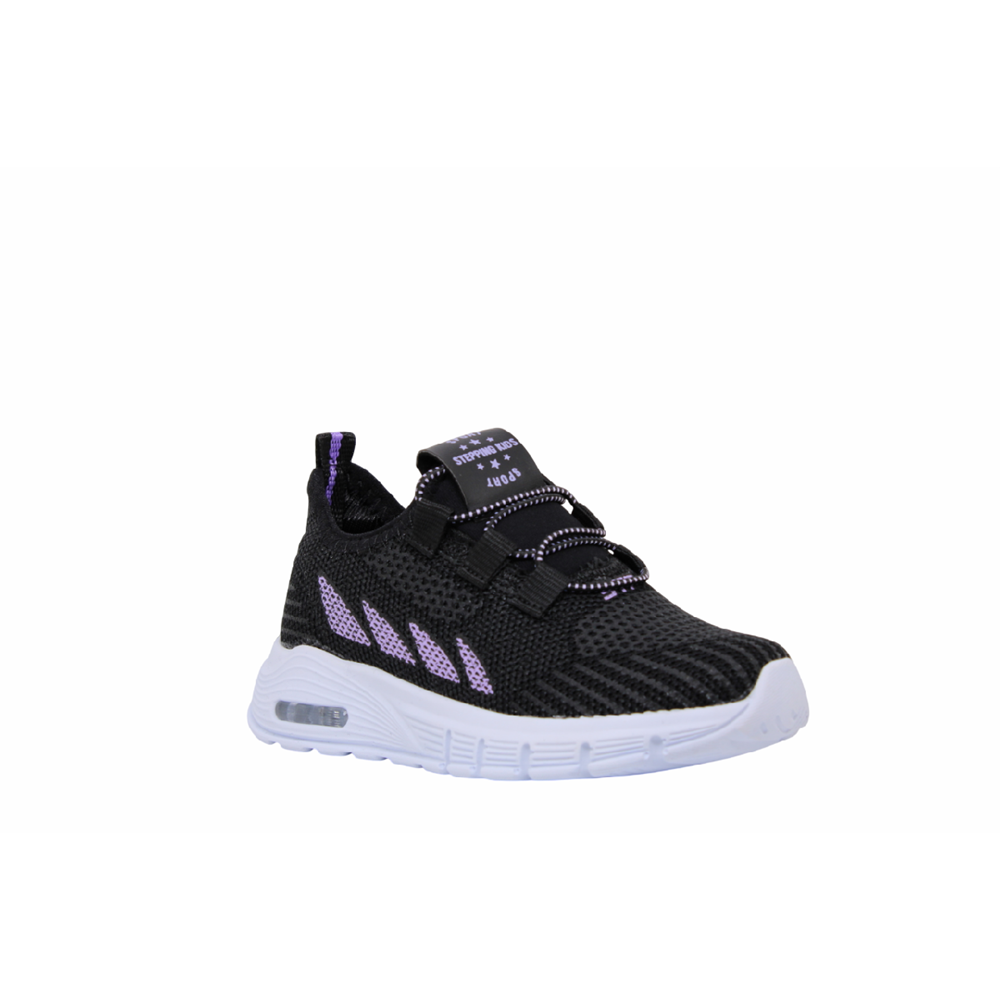 P- STEPPİNG SPOR IŞIKLI - 502 - TRİKO / SİYAH-LİLA